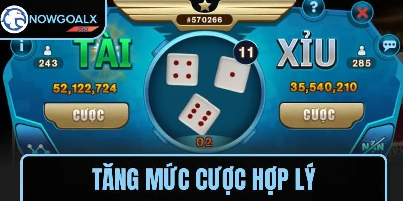 Điều chỉnh mức cược tài xỉu